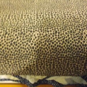 Leopard print fleece throw